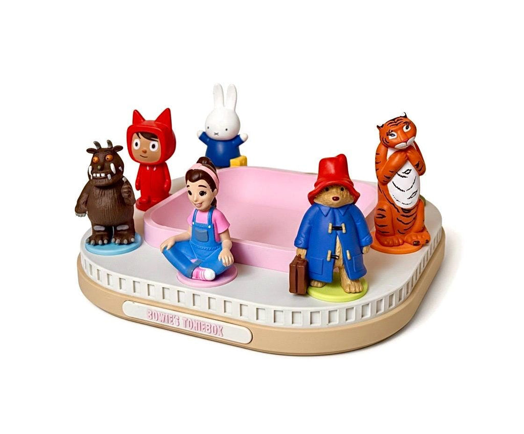 Toniebox & Toniebox 2 Shelf Organizer Stand with Integrated Dock | Tonies Display Storage for Playroom