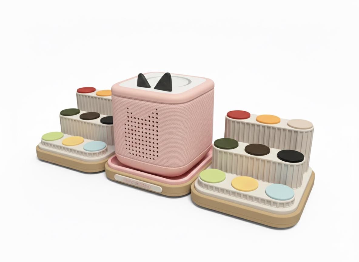 Modular Toniebox & Toniebox 2 Docking Station with Magnetic Hold | Expandable Tonies Storage Stand | Personalised Kids Room Display